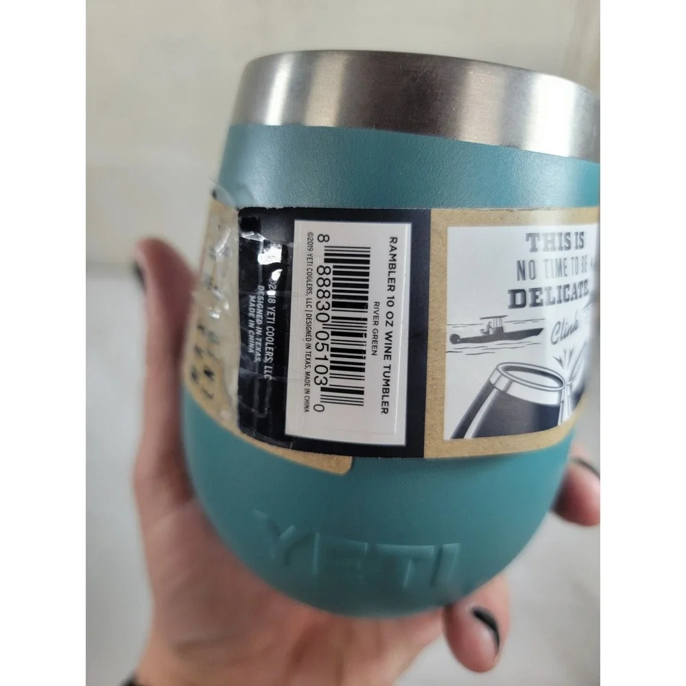 YETI‎ Rambler 10 oz Wine Tumbler River Green Retired Color No Lid